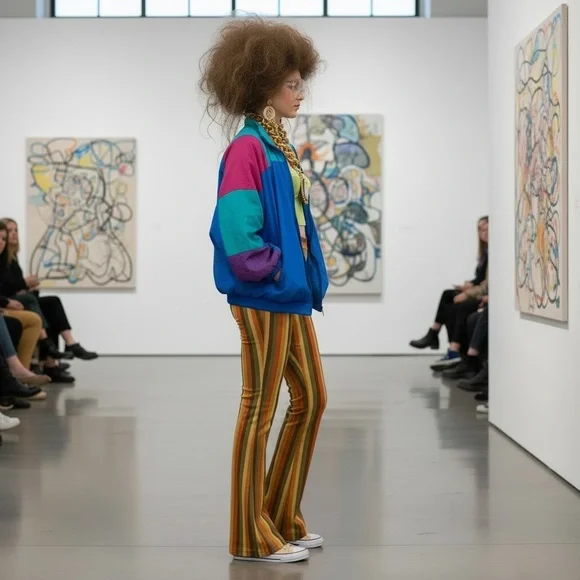 Bold Spirit Vintage 90s Colorblock Windbreaker Jacket Blue Magenta Retro L - Picture 2 of 11